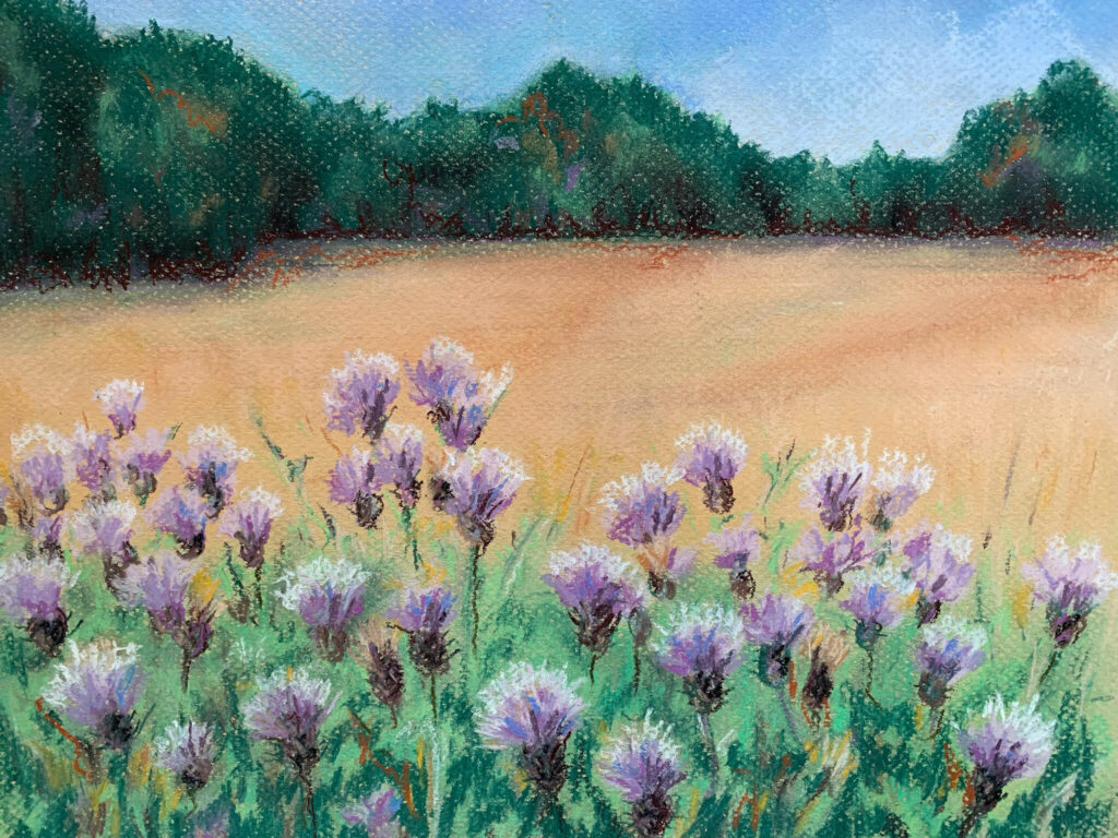 Harpenden Common. Pastel on paper