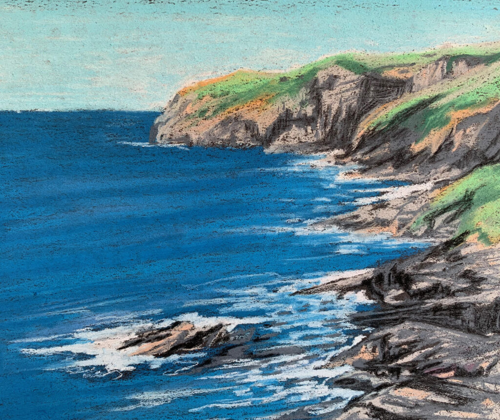  From Trebarwith Strand. Pastel on paper