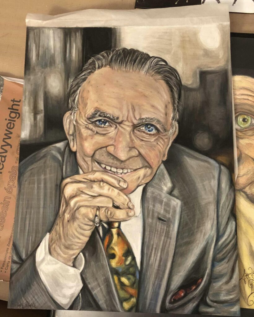 Pastel pencil memorial
