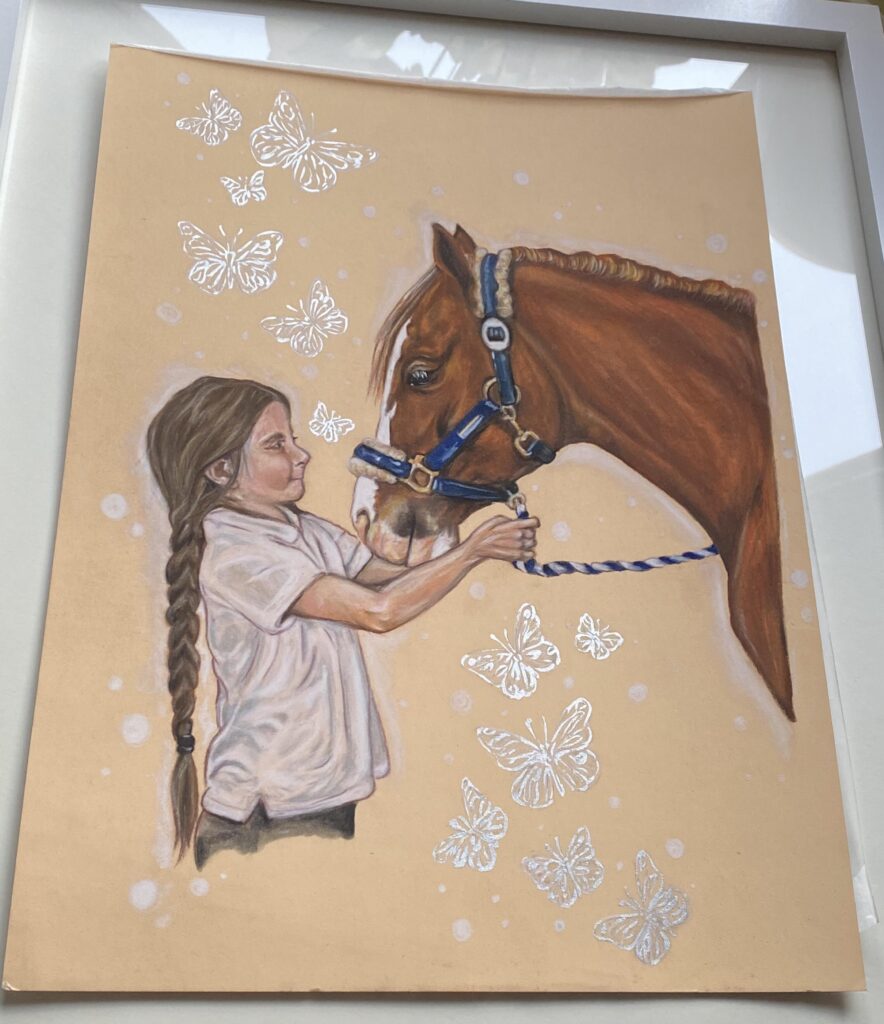 Pastel pencil memorial