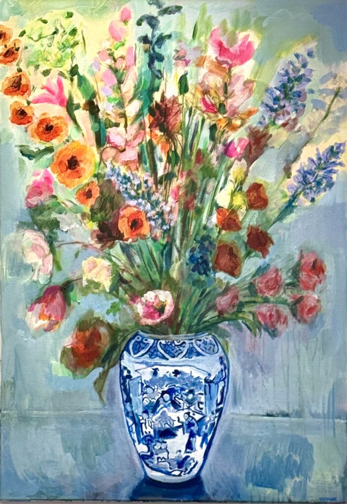 Original art for sale with a mix of floral paintings, portraits and Life drawings. Easy to get to via local transport or driving and parking is available and free.