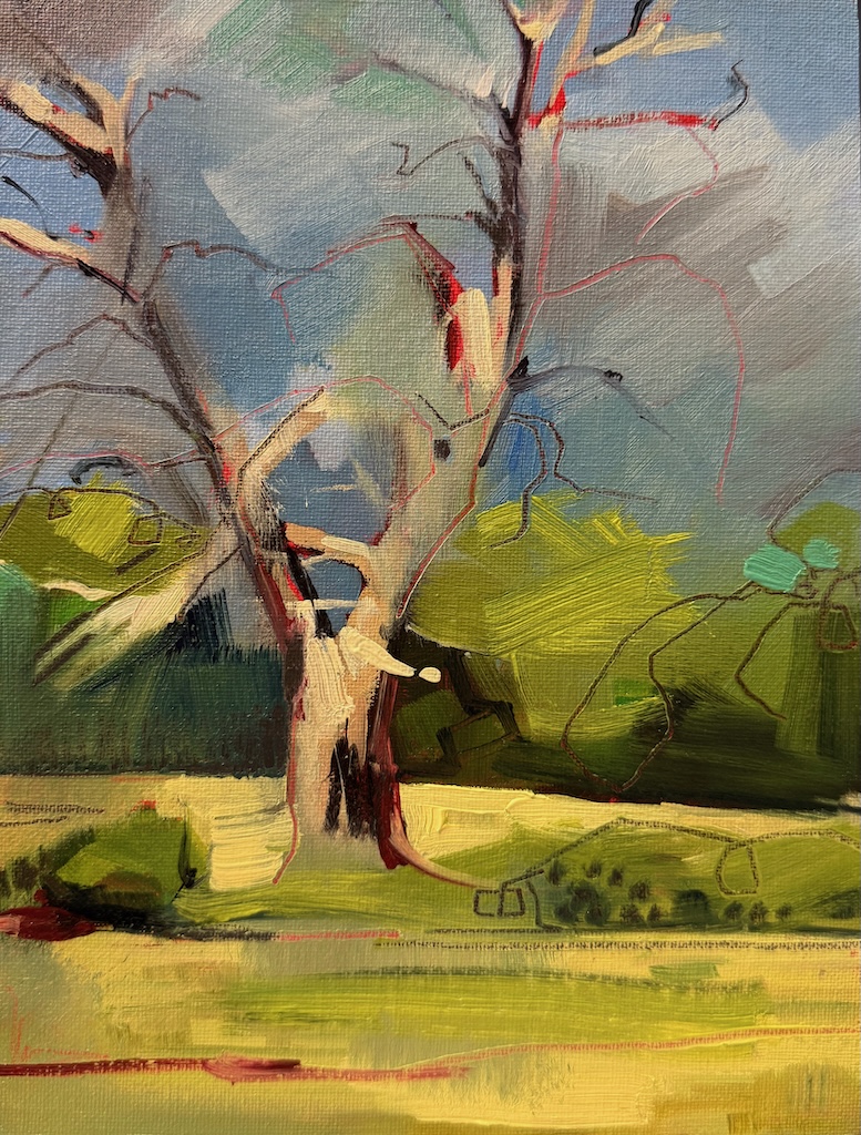 Light Lands. Oil paint on board.