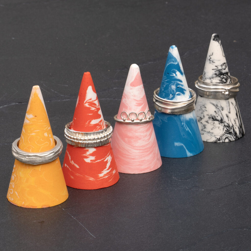 5 handmade sterling silver rings