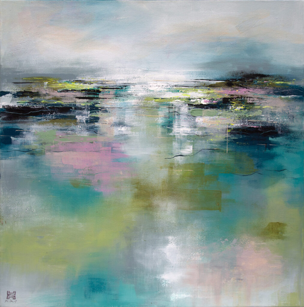 Evanescaent Light. A semi abstract, suggesting reflections in water in the bay shallows